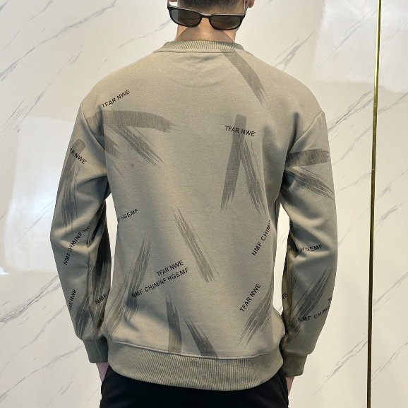Áo sweater nam quảng châu, áo thun dài tay form relugar cổ tròn thời trang
