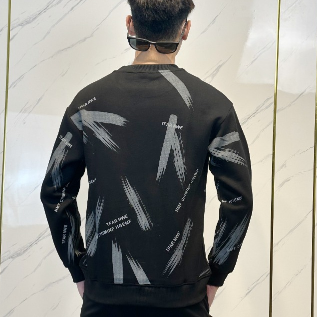 Áo sweater nam quảng châu, áo thun dài tay form relugar cổ tròn thời trang