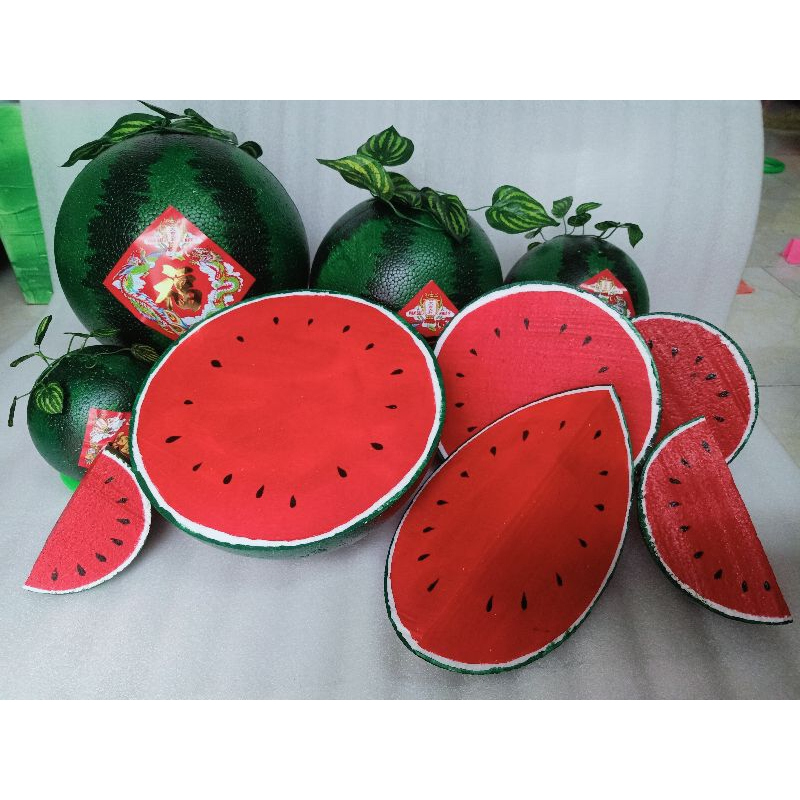 QUẢ/trái dưa hấu bằng xốp trang trí TẾT