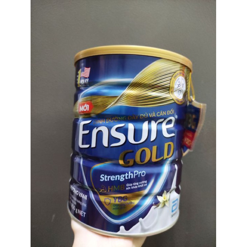 (Mẫu mới )Lon Sữa Ensure Gold 850g hương Vani Abott.Giúp đáp ứng nhu cầu dinh dưỡng cho người lớn tuổi