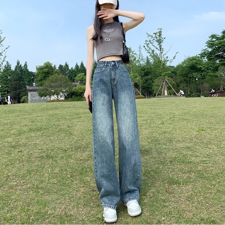 Quần bò jean ống rộng suông xuông nữ jeans cạp cao phong cách jeanshop_0603 ms06 | BigBuy360 - bigbuy360.vn