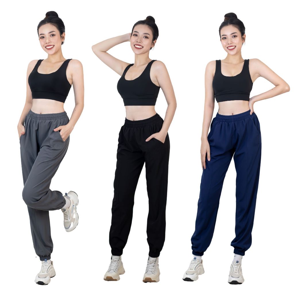 Quần Jogger Thể Thao Nữ Reeta Ống Rộng Chất Vải Thoáng Khí, Tập Gym Chạy Bộ, Thể Thao Ngoài Trời - A2323