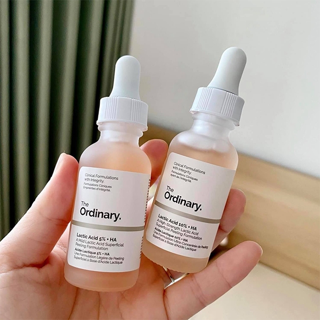 Serum tẩy tế bào chết sáng da, mờ thâm Lactic 5% Acid + HA The Ordinary 30ml