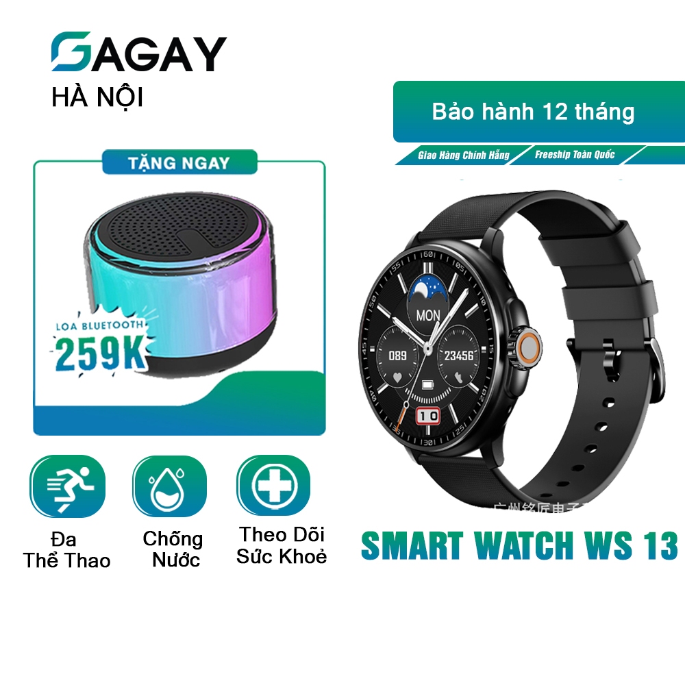 Đồng hồ thông minh G-WS 13, đồng hồ điện tử nghe gọi bluetooth, theo dõi nhịp tim, đa chế độ thể thao bảo hành 12 tháng