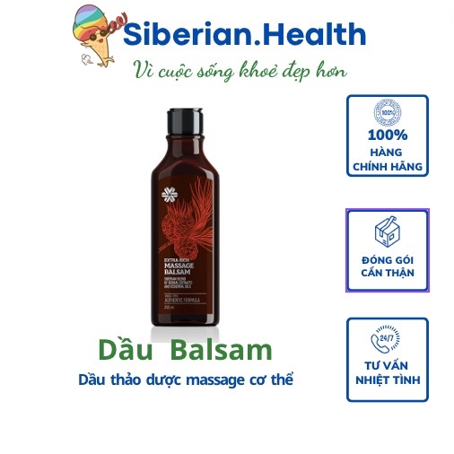 Dầu massage Balsam - 250ml - Dầu thơm Siberian Pure Herbs Collection Extra Rich Massage Balsam - Siberian Wellness