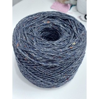 Len wool hoa phẩy Ý, màu xanh navy