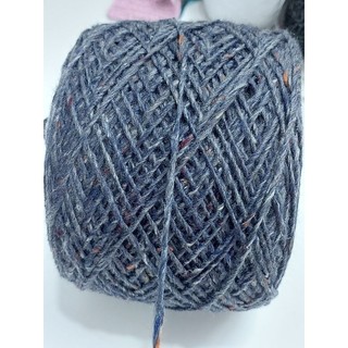 Len wool hoa phẩy Ý, màu xanh navy (50gr)