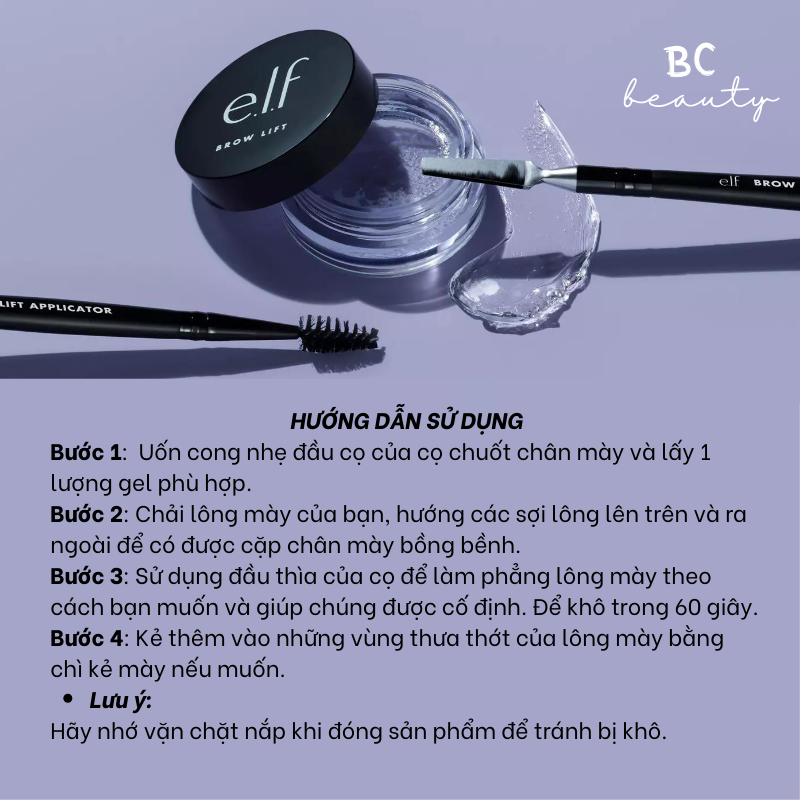 Gel Định Hình Lông Mày E.l.f Brow Lift | Cố Định, Vào Nếp, Giữ Dáng Chân Mày Cả Ngày Dài