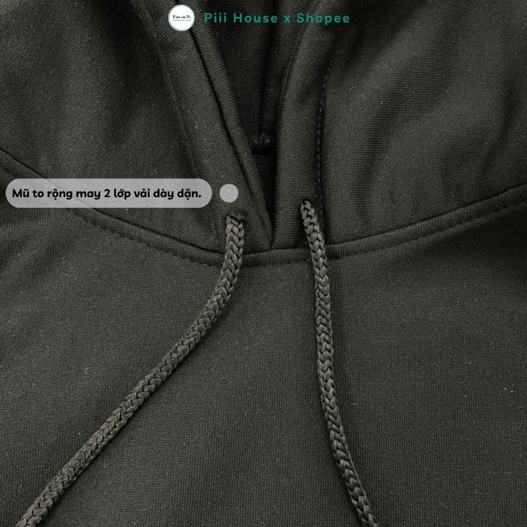 Áo Hoodie Nam Nữ Form Rộng Oversize Unisex Có Mũ Trùm Đầu Rộng May 2 Lớp Vải Nỉ Bông Ấm Áp Mềm Mại