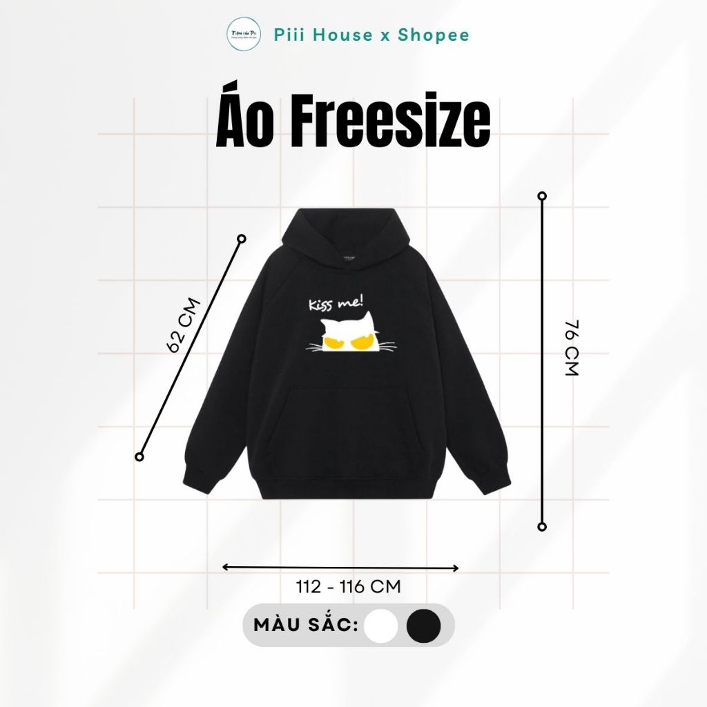 Áo Hoodie Nam Nữ Form Rộng Oversize Unisex Có Mũ Trùm Đầu Rộng May 2 Lớp Vải Nỉ Bông Ấm Áp Mềm Mại