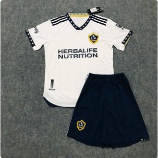 Bộ Quần Áo Bóng Đá CLB La Galaxy Trắng Mùa Giải 2022-2023 Chất Vải Mè Caro Thấm Hút Mồ Hôi