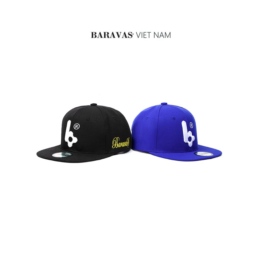 Nón Snapback Logo B Baravas Basic / BLACK - BLUE