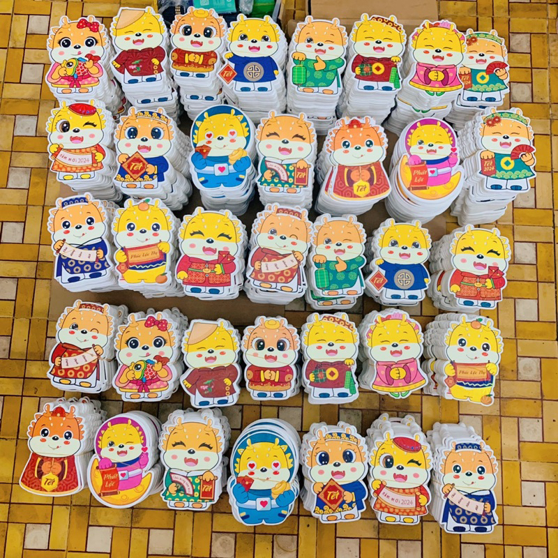 Bao lì xì tết 2024 Chibi Rồng siêu cute nhiều mẫu độc lạ có phản quang cầu vòng