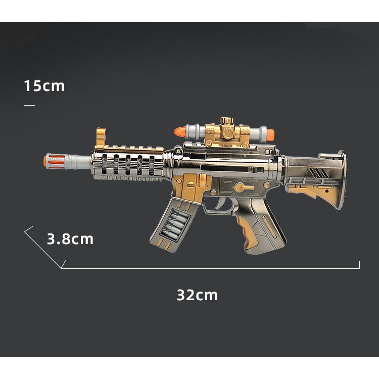 Súng pin đồ chơi có đèn và nhạc ,đồ chơi vận động vui nhộn cho bé trai, đồ chơi trẻ em siêu bền có kèm pin