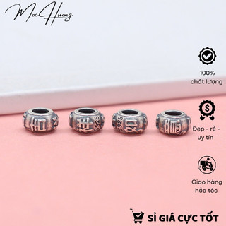 [S925] Charm chặn bạc 3D khắc chú - MH261