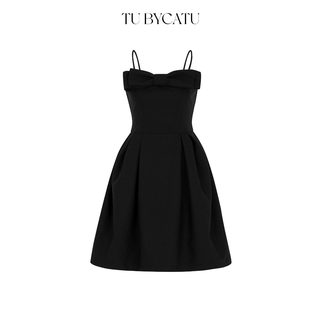 TUBYCATU | Đầm hai dây nơ ngực đen