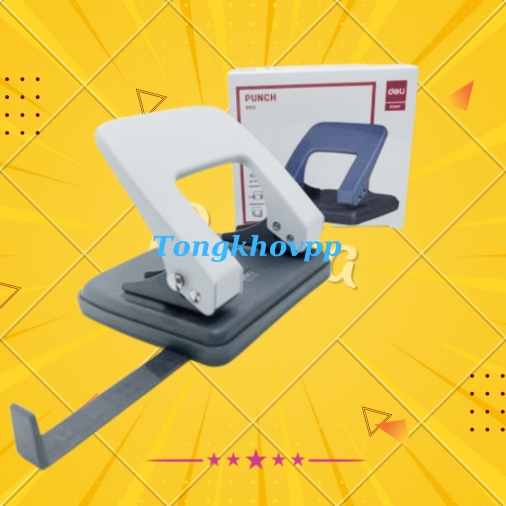 Đục lỗ, dập lỗ 20 tờ Deli