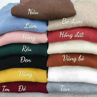 Áo Len Nữ Dài Tay Trơn Cổ 3Phân Cực Hot