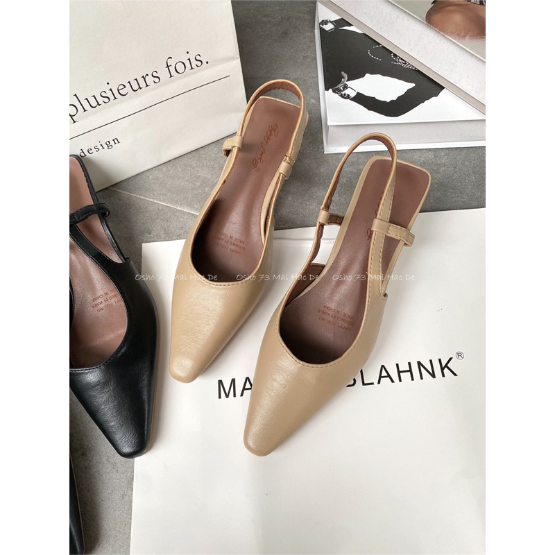 Giày slingback OSHO, chất da bò cao cấp, êm chân