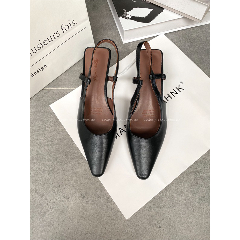 Giày slingback OSHO, chất da bò cao cấp, êm chân