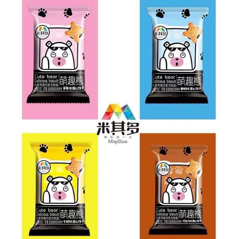 THÙNG 500G BÁNH GẤU NHÂN KEM 4 VỊ