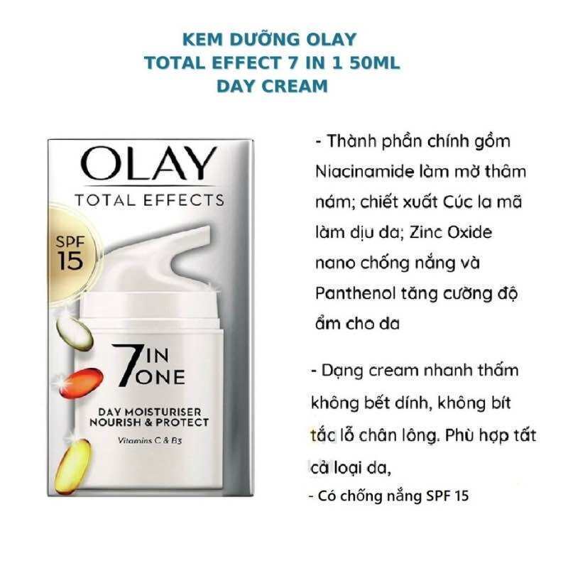 Kem dưỡng Olay 7 in 1 bản uk ban ngày và ban đêm cao cấp