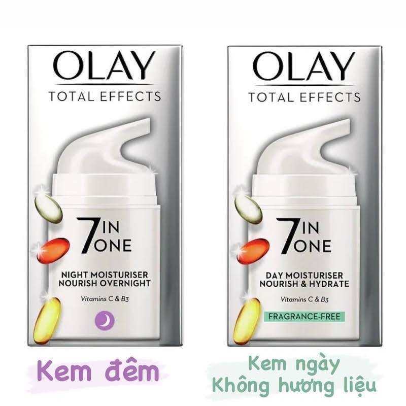 Kem dưỡng Olay 7 in 1 bản uk ban ngày và ban đêm cao cấp