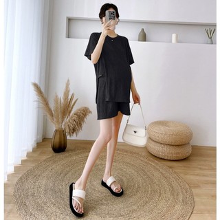 Set Bộ Đồ Bầu Thun Xốp Mềm Mát BDD128 Mới Nhất Hè