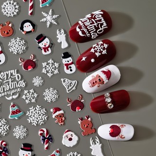 Miếng dán móng stiker lụa 5d hình noel