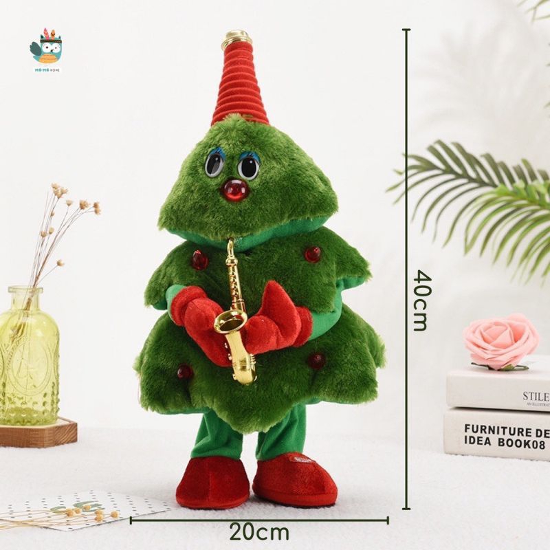 Cây Thông nhại dọng Nhảy Múa Vui Nhộn, Có Đèn và Âm Thanh, Đồ chơi Giáng Sinh dành cho bé,quà tặng noel, đồ chơi trẻ em