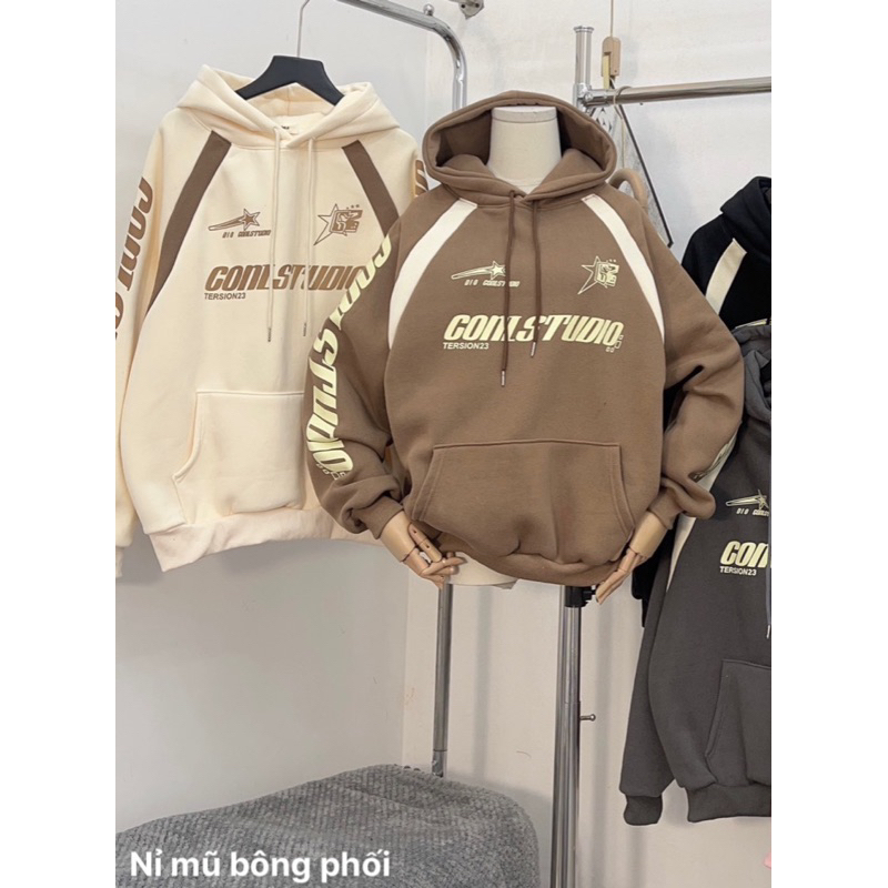 [ Rẻ vô địch ] Áo hoodie form rộng tay bồng mũ hai lớp - hoodie studio