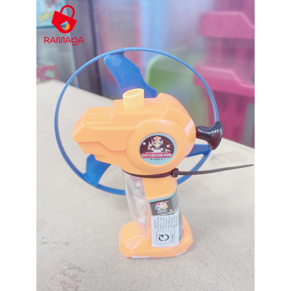 Juqi Đồ chơi kéo chong chóng quay phát sáng kèm kẹo đồ chơi vận động cho bé