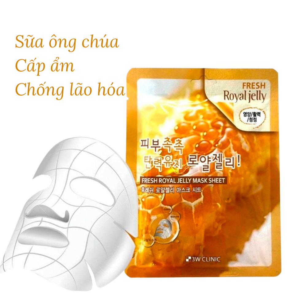 Mặt Nạ Dưỡng Da 3W Clinic Trắng Sáng Cấp Ẩm 23ml