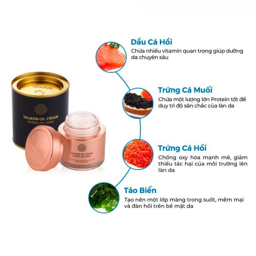 Kem Dưỡng Cá Hồi Cre8skin Salmon Oil Cream 80g