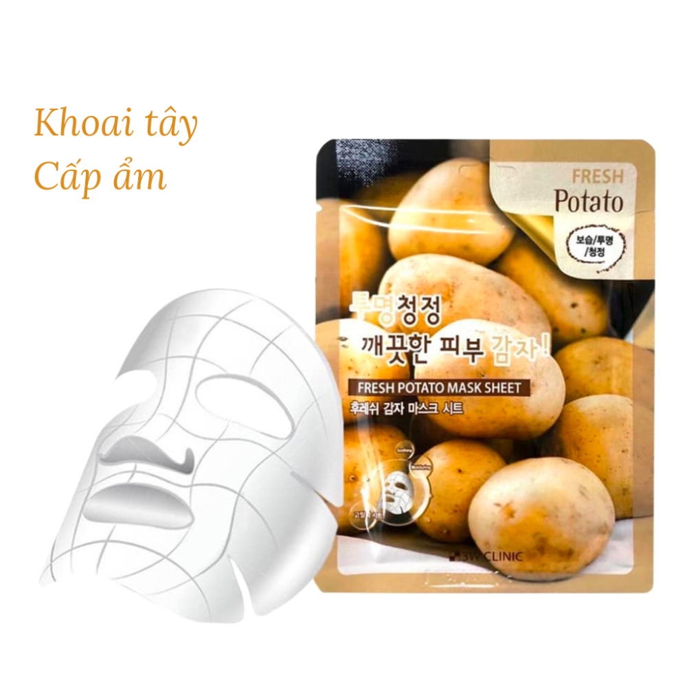 Mặt Nạ Dưỡng Da 3W Clinic Trắng Sáng Cấp Ẩm 23ml