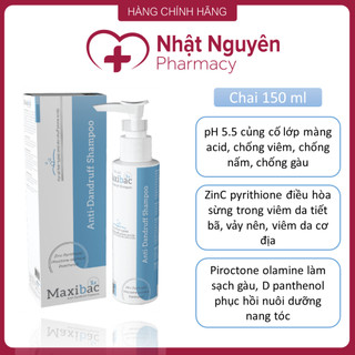 Dầu gội maxibac trị gàu ph 5.5 h 150ml