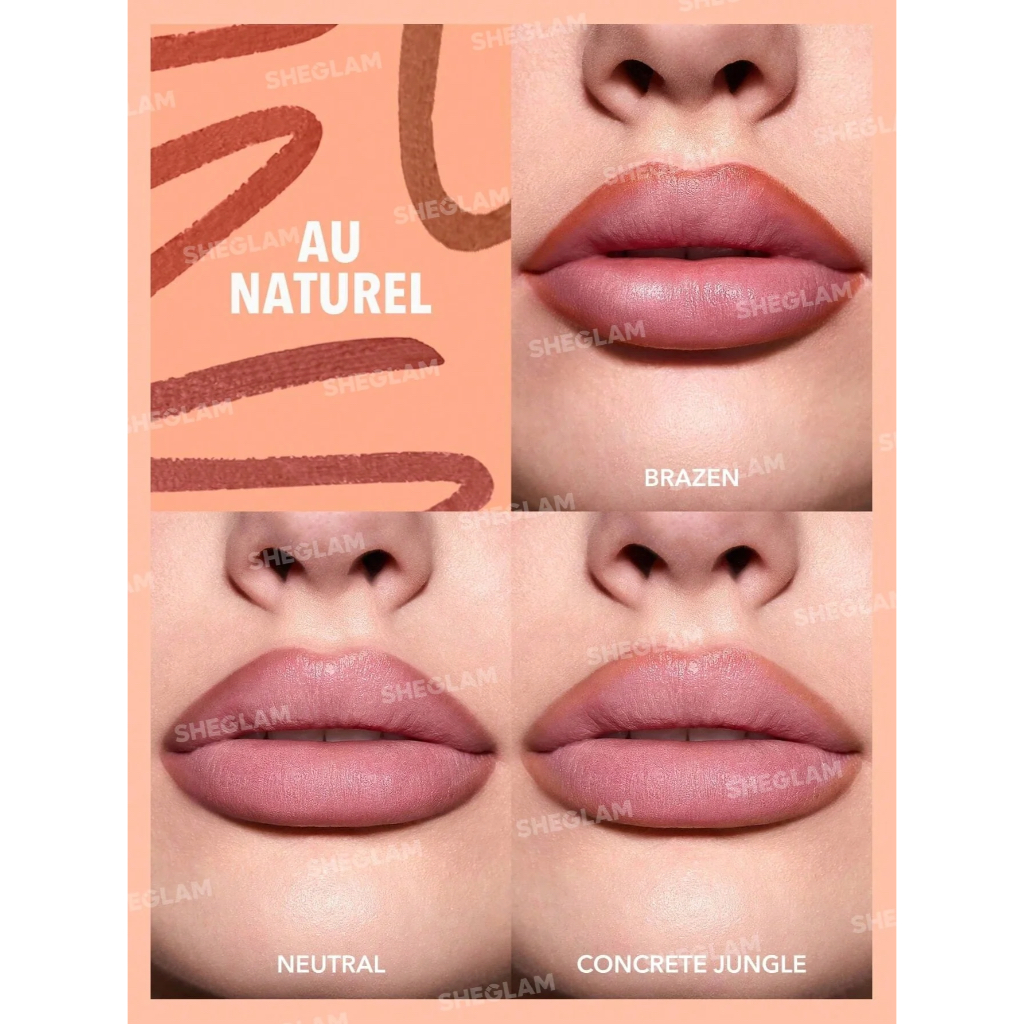Set 3 chì kẻ môi SheGlam - SO LIPPY LIP LINER SET-AU NATUREL
