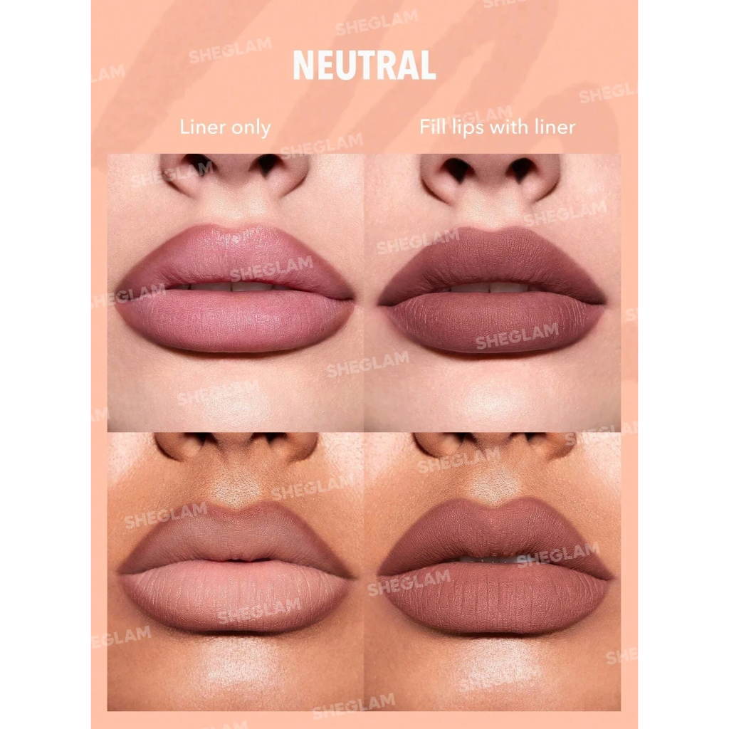 Set 3 chì kẻ môi SheGlam - SO LIPPY LIP LINER SET-AU NATUREL