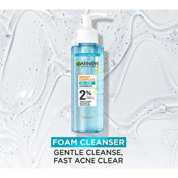 Sữa rửa mặt dạng gel Garnier sạch thoáng dịu nhẹ cho da dầu mụn 120ml