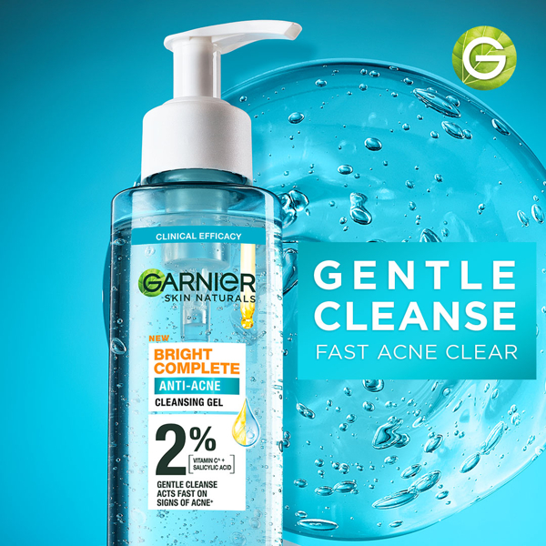 Sữa rửa mặt dạng gel Garnier sạch thoáng dịu nhẹ cho da dầu mụn 120ml