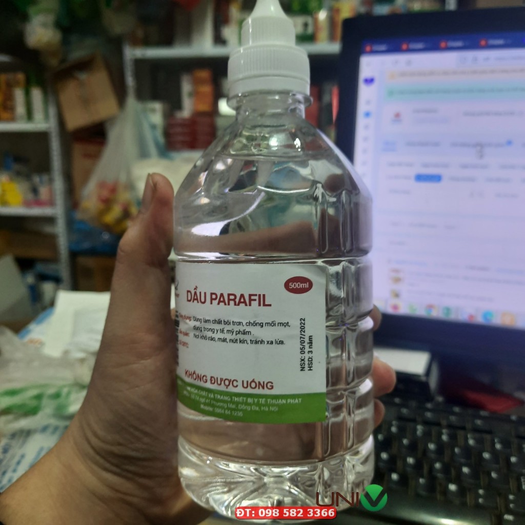 Dầu bôi trơn paraphin 500ml trong y tế, sức khỏe, hóa chất xét nghiệm - UNIV