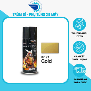 Sơn xịt samurai - sơn samurai 123-màu vàng ánh kim samurai chính hãng