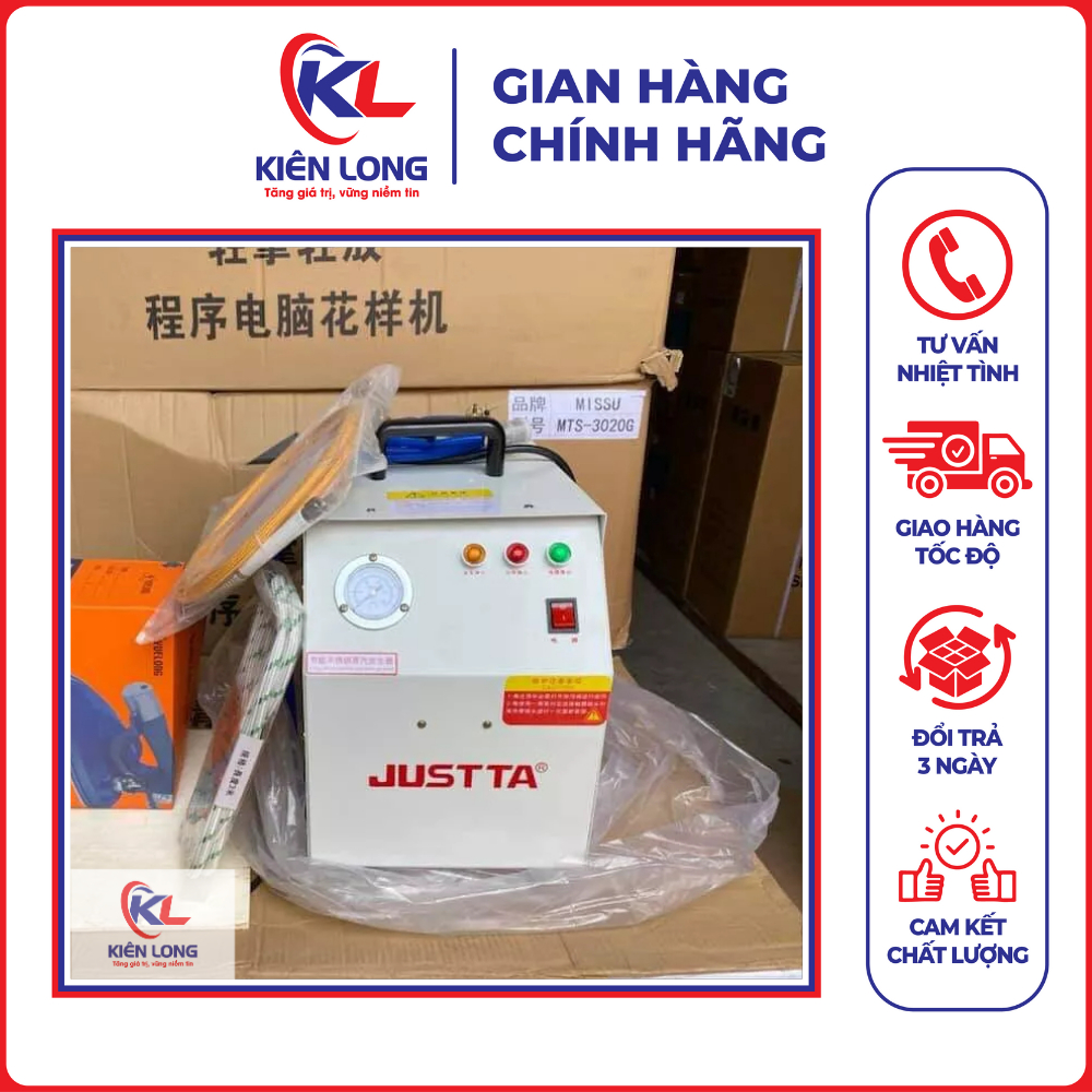Nồi hơi tự động bơm nước 💥 CHÍNH HÃNG 💥 JUSTA 3,5kw tặng kèm mặt nạ bàn là