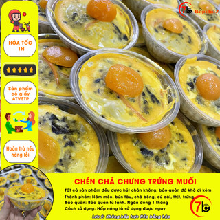Bếp Chú 7 - Combo 5 Chén 130gr Chả Chưng Trứng Muối Đặc Sản Thơm Ngon Chuẩn Vị Việt - Giao hỏa tốc TPHCM,