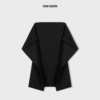 GIAN SAIGON - Chân váy Apron- Wool-Blend Apron Skirt- Màu Đen