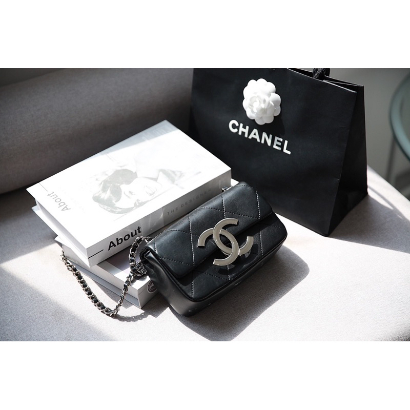 Túi Da Bò Mềm Chữ X Flapbag LOGo