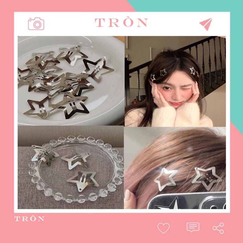50 PCS Set Kẹp Tóc Ngôi Sao Hộp 50 Kẹp Tóc Hình Ngôi Sao Xinh Xắn Cho Bé Gái set kẹp tóc mái kẹp tóc cute kẹp