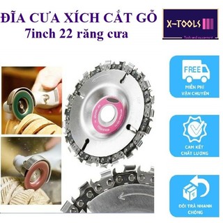 Đĩa Cưa Xích 1 Tấc Gắn Máy Mài Máy Cắt, Lưỡi Cưa Xích Cắt Gỗ,Tạo Hình Điêu Khắc Gỗ, Đĩa Cắt Gỗ Gắn Máy Mài 100mm