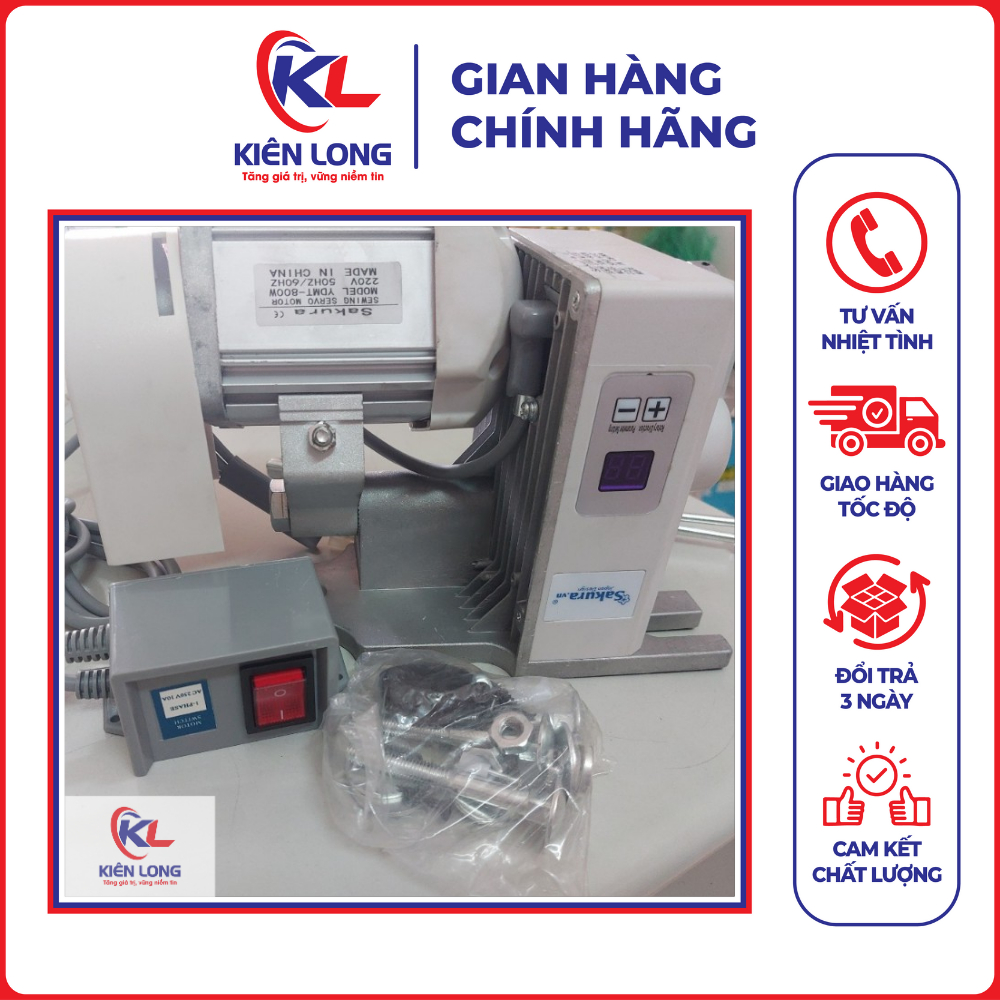 Mô tơ tiết kiệm điện SAKURA 550W, 800W máy 1 kim 💥 CHÍNH HÃNG 💥 Phụ kiện nghành may vắt sổ công nghiệp