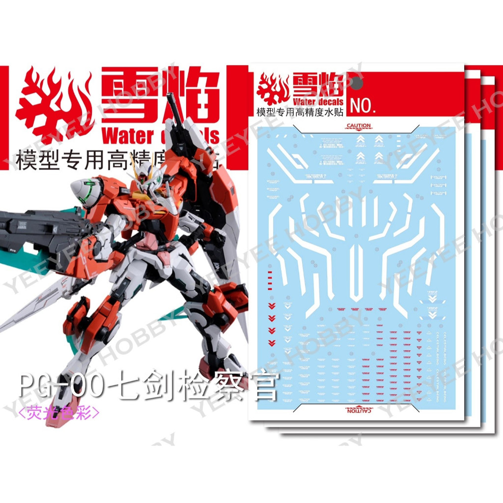 DECAL MÔ HÌNH XUEYAN XY - PG-02-2 - DECAL NƯỚC PHẢN QUANG CHO MÔ HÌNH PG 1/60 00 MÔ HÌNH SEVEN SWORD